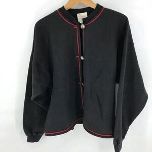 Vintage 80s horse button fleece sweatshirt